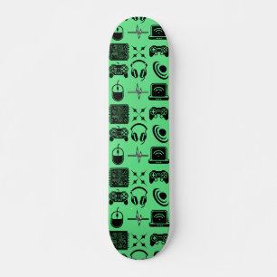 Black and White Gaming Themed Skateboard
