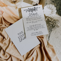 Black And White Garden Floral Boho Wedding Details