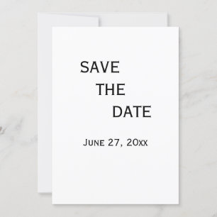 Black And White Gay Wedding Save The Date Card