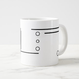 Black and White Geometric Abstract Jumbo Mug