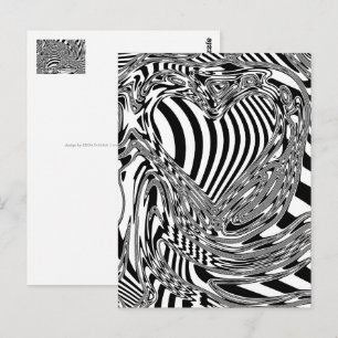 Black And White Geometric Art 12 Postcard