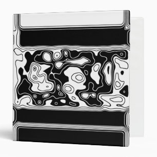 Black And White Geometric Art 1 Binder