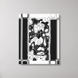 Black And White Geometric Art 1 Canvas Print