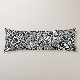 Black And White Geometric Art 25 Body Pillow