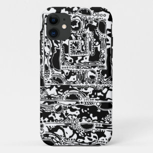 Black And White Geometric Art 25 iPhone 11 Case