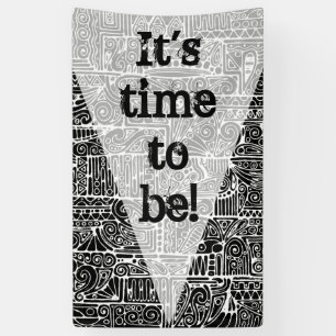 Black And White Geometric Art 2 Banner