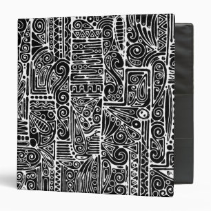 Black And White Geometric Art 2 Binder