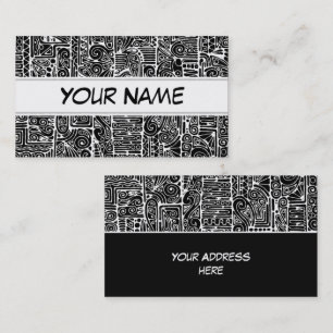 Black And White Geometric Art 2 Business Card