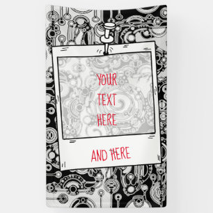 Black And White Geometric Art 3 Banner