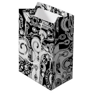 Black And White Geometric Art 3 Medium Gift Bag