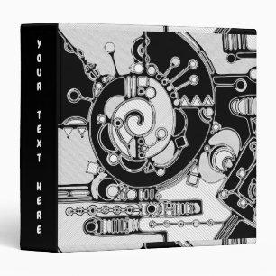 Black And White Geometric Art 4 Binder