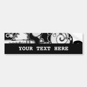 Black And White Geometric Art 4 Bumper Sticker