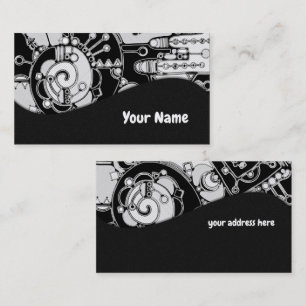 Black And White Geometric Art 4 Business Card
