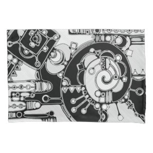 Black And White Geometric Art 4 Pillowcase