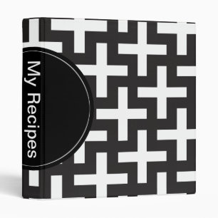 Black and White Geometric Binder