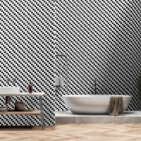 Black and White Geometric Checks | Lines Pattern