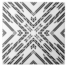 Black and White Geometric Chevron