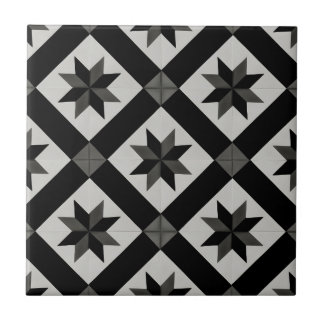 black and white geometric classic tiles
