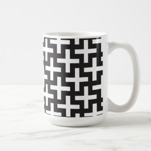 Black and White Geometric Coffee Mug