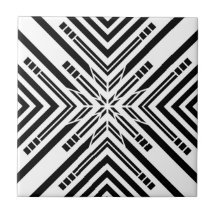 Black and White Geometric Cross