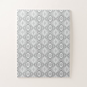 Black and White Geometric Diamond Jigsaw Puzzle