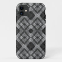 Black and white geometric diamond pattern