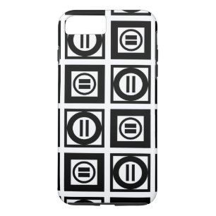 Black and White Geometric Equal Sign Pattern Case-Mate iPhone Case