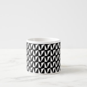 Black and White Geometric Espresso Cup
