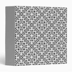 Black and white geometric ethnic ornament binder