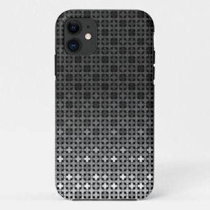 Black and white geometric gradient pattern  iPhone 11 case