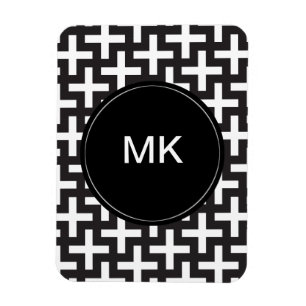 Black and White Geometric Magnet