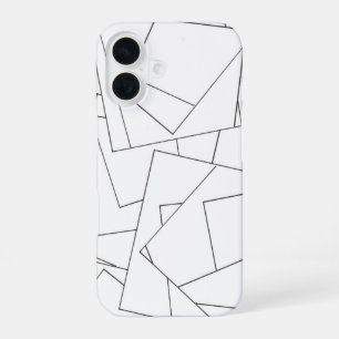 Black And White Geometric-Modern Bauhaus iPhone 16 Case