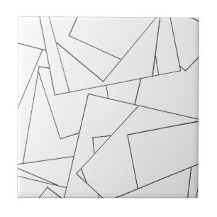 Black And White Geometric-Modern Bauhaus Tile