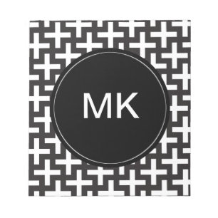 Black and White Geometric Notepad