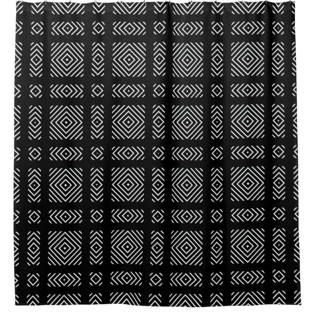 Black and white geometric pattern Ama (Front)