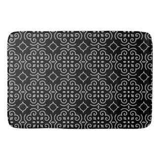 Black and White Geometric Pattern Bath Mat