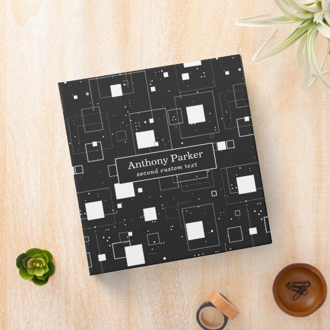 Black and White Geometric Pattern Binder (In Situ)