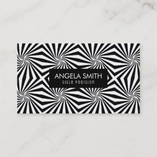 Black And White Geometric Pattern Business Card