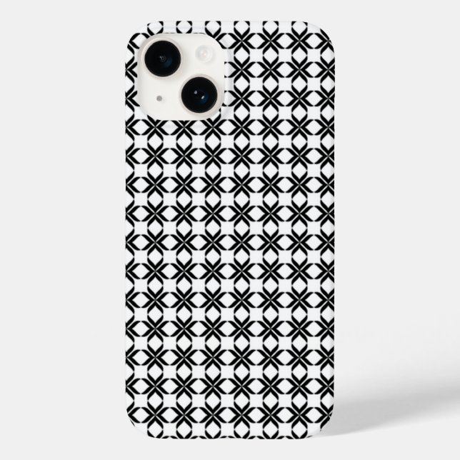 Black and white Geometric pattern Case-Mate iPhone Case (Back)