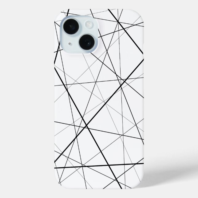 Black and white geometric pattern Case-Mate iPhone case (Back)