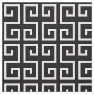 Black and White Geometric Pattern Fabric