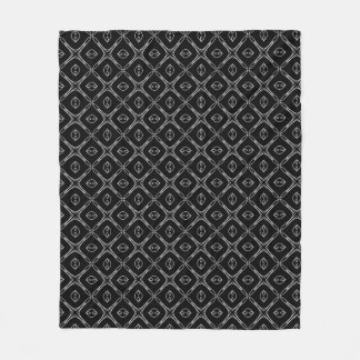 Black and White Geometric Pattern Fleece Blanket
