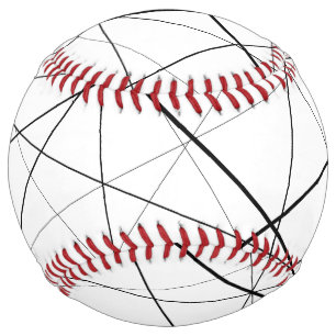 Black and white geometric pattern softball