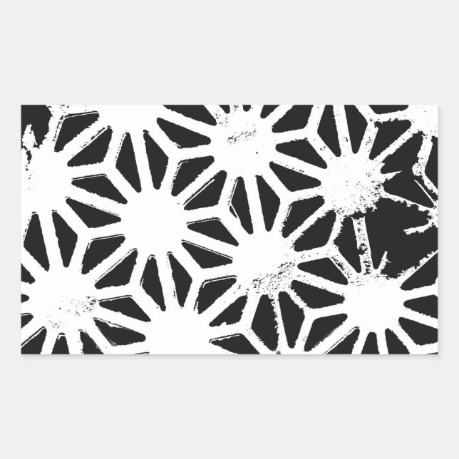 Black and white geometric pattern sticker (Front)