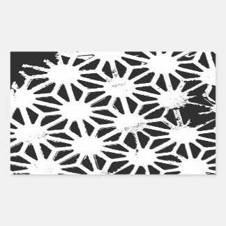 Black and white geometric pattern sticker