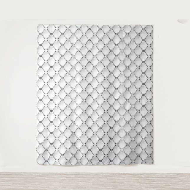 Black and white geometric pattern. tapestry (Front)