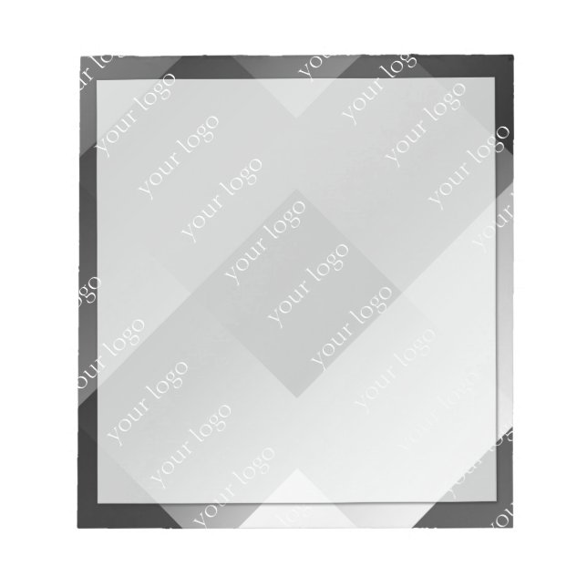 Black and white geometric personalized notepad (Front)