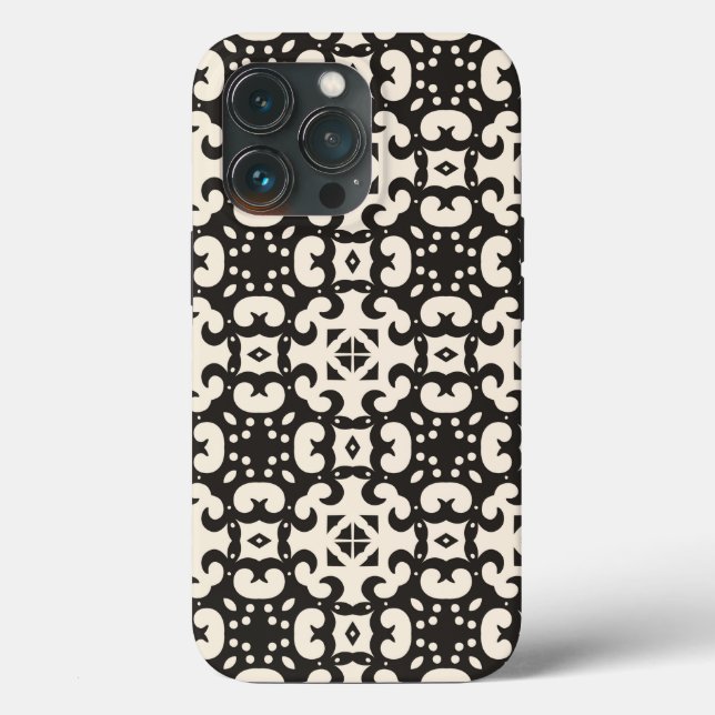Black and White Geometric Seamless Pattern  Case-Mate iPhone Case (Back)