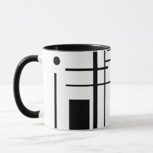 Black And White Geometric Shapes Coffee Mug