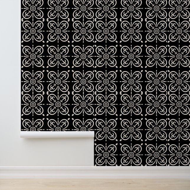 Black And White Geometric Shapes Wallpaper (Application)